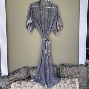 Snakeskin Sheer Kimono Robe